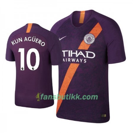 Fotballdrakt Manchester City Aguero 10 Tredjetrøye 2018-2019 Kortermet